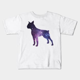 galaxy boston terrier Kids T-Shirt